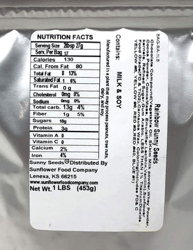 Rainbow Sunny Seeds chocolate-coated bites ideal for breakfast bowls.