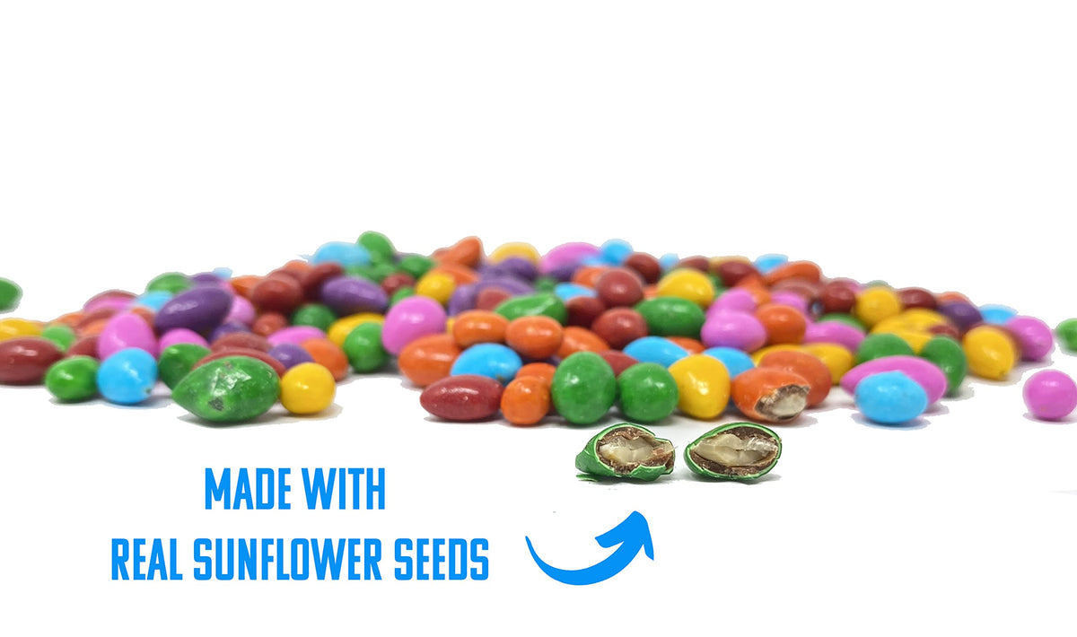 Rainbow Sunny Seeds boost color and crunch in smoothie bowls.