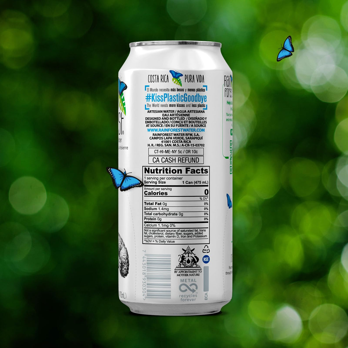 Rainforest Artesian Still Water can showcases award-winning design and premium quality.