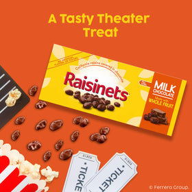 Raisinets holiday gift pack with festive wrap, great for gifting.