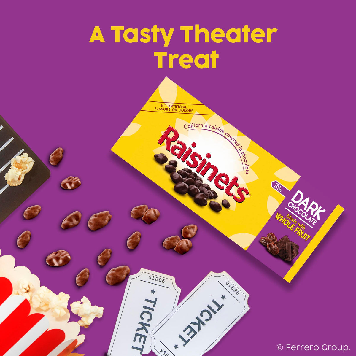 Raisinets label highlights no artificial flavors or colors