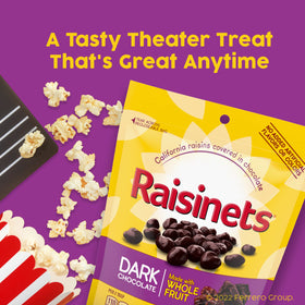 Raisinets in a bowl ready for a cozy movie night.