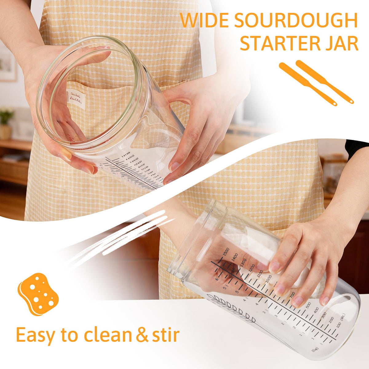 Rakovar 57oz jar with aluminum lid for airtight pantry freshness.