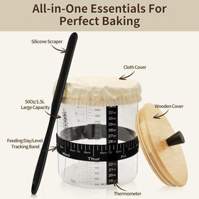 Rakovar cloth cover for jar maintains moisture during starter growth