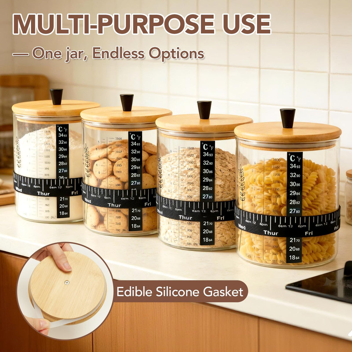 Rakovar kitchen setup with jars and tools for confident baking