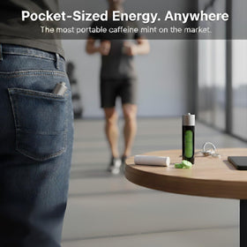 Rally Energy caffeine mint pocket-size pack ready to carry for discreet energy.