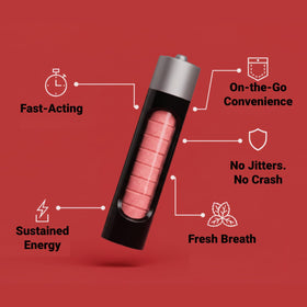Rally Energy mint in pocket for quick alertness during travel