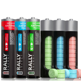 Rally Energy caffeine mints variety pack on display for convenient energy on the go