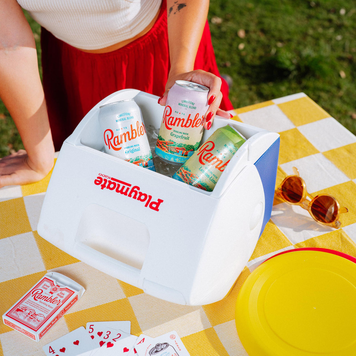 RAMBLER AUTX 8-pack layout showing convenient grab-and-go sparkling water