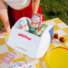 RAMBLER AUTX 8-pack layout showing convenient grab-and-go sparkling water