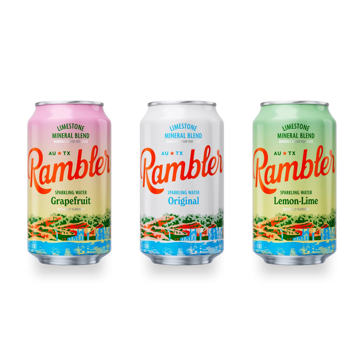 RAMBLER AUTX Original can offering crisp, refreshing hydration for daily moments