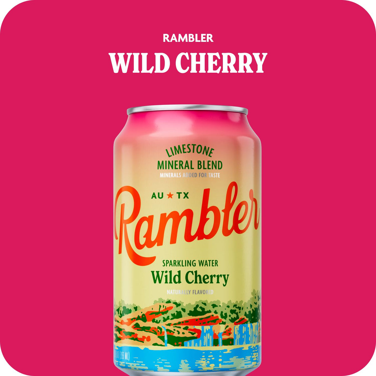 RAMBLER AUTX Texas limestone mineral blend bottle for mineral-forward hydration