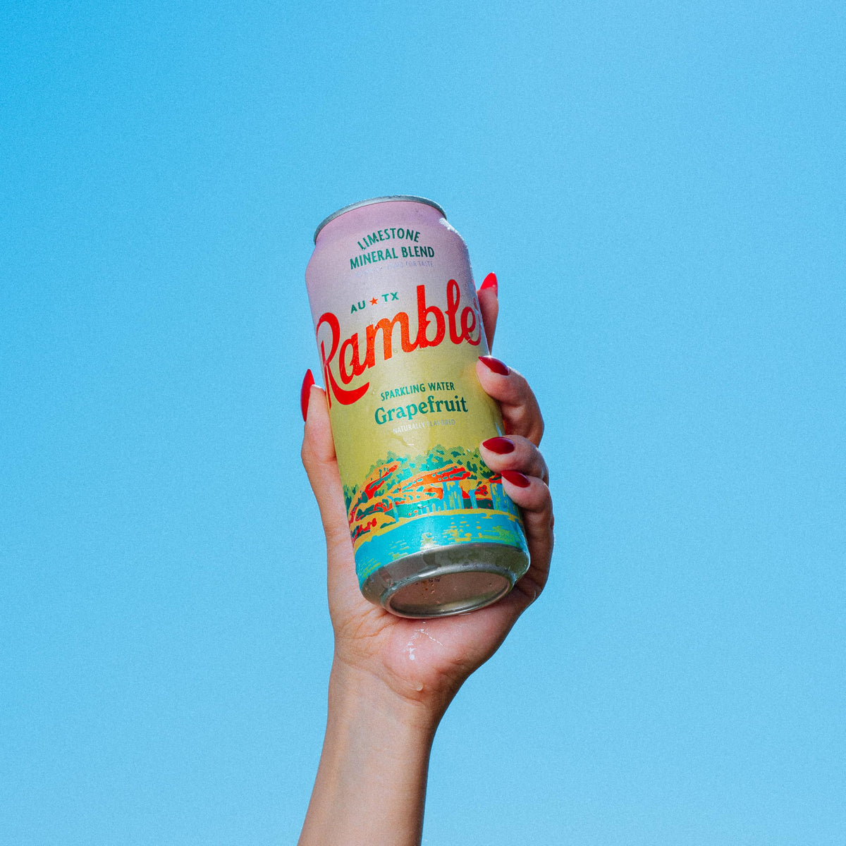 RAMBLER grapefruit flavor closeup showcases zesty citrus aroma and taste.