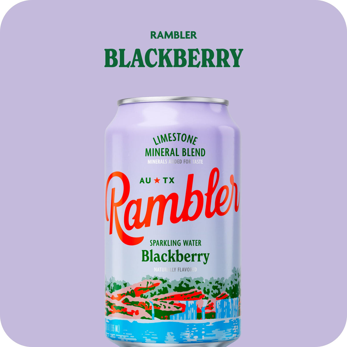 RAMBLER AUTX mineral-blend close-up highlights balanced minerals and clean taste