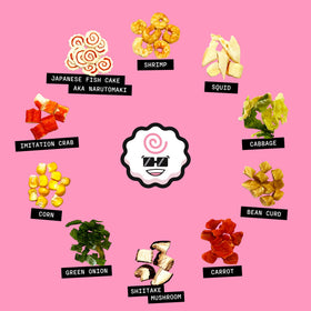 Ramen Bae dehydrated ramen toppings enhance soups with color and texture.