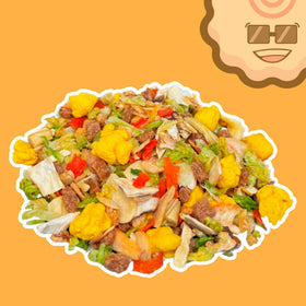 Dry noodles with Ramen Bae mix ready for cooking