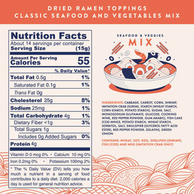 Ramen Eats classic seafood mix: cabbage, carrot, green onion for color and aroma