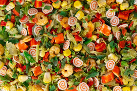 Ramen Eats classic seafood mix: fish cake with corn and veggies adds savory depth to noodles
