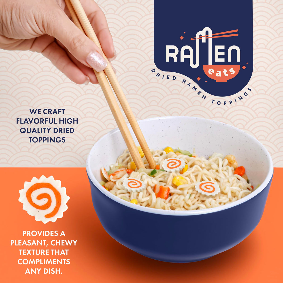 Ramen Eats Narutomaki dehydrated fish cake pack is a convenient pantry topping.