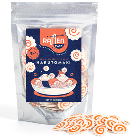 Ramen Eats Narutomaki pink swirl disc enhances ramen color and authentic look.