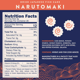 Ramen Eats Narutomaki sliced fish cake showcases subtle sweetness for savory broths.