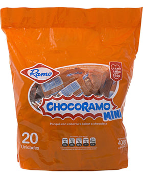Ramo Chocoramo Mini Cakes 20-count pack, ideal for sharing.