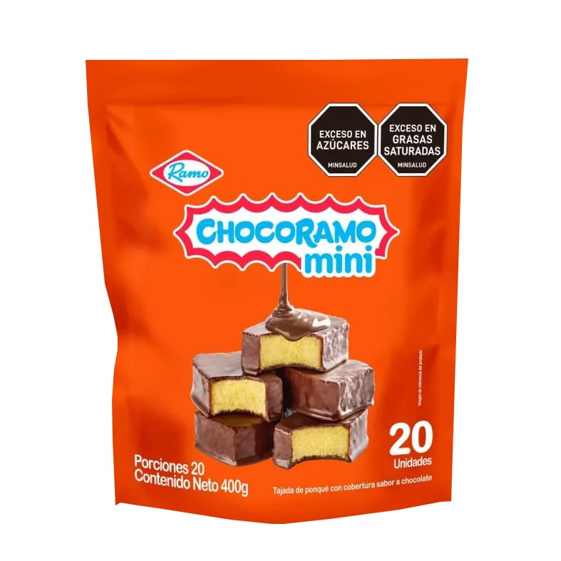 Ramo Chocoramo Mini Cake with chocolate coating, a chocolatey treat.