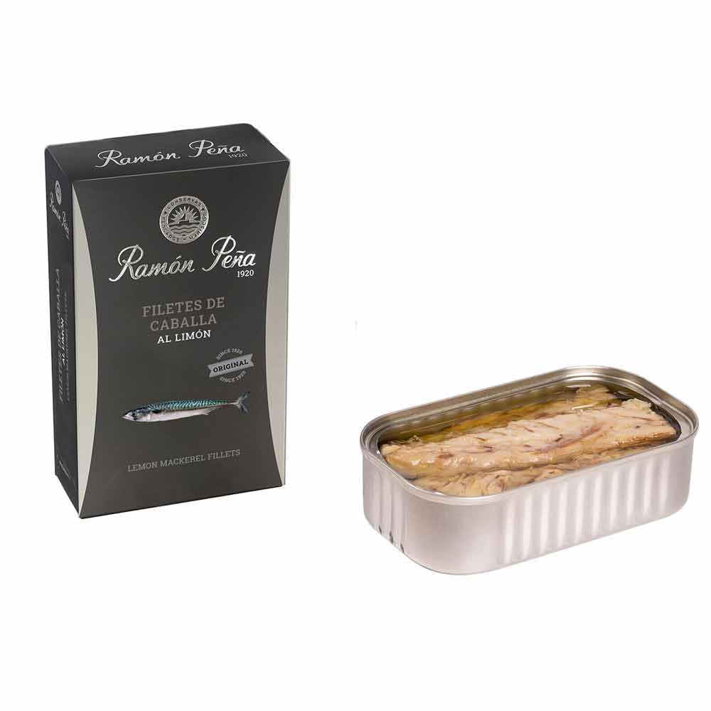 Ramon Pena mackerel in olive oil with lemon, premium tin for tapas