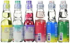 Ramune bottle pour close-up inviting refreshing taste and experimentation.