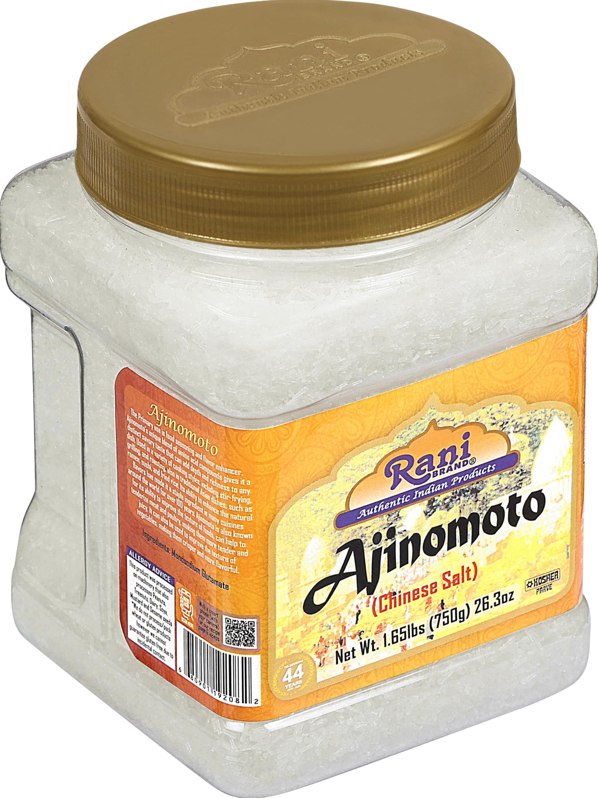 Rani Ajinomoto product of India label signals authentic origin