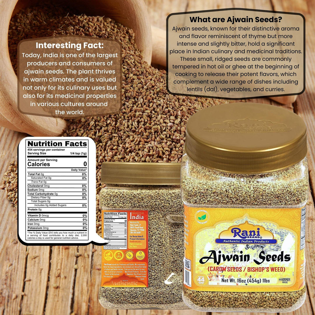 Rani Ajwain seeds close-up reveals tiny, aromatic seeds ready to grind