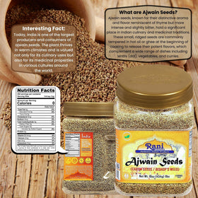 Rani Ajwain seeds close-up reveals tiny, aromatic seeds ready to grind