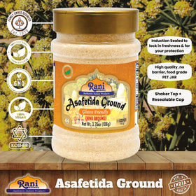 Rani Asafetida Ground used in dal and lentil soups for depth and balance.