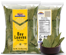 Rani Bay Leaf 16oz bulk pack ideal for frequent home cooking.