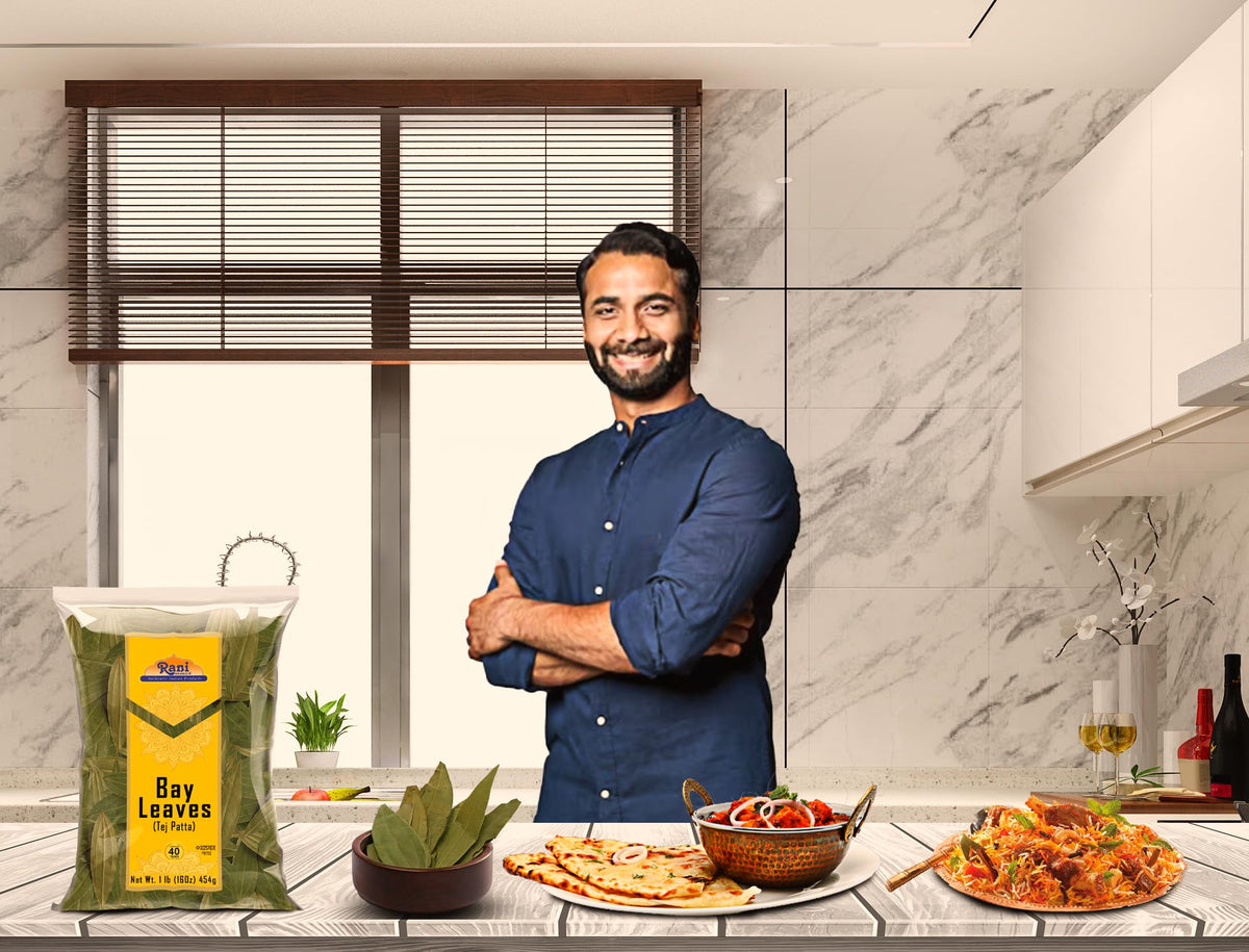 Rani Bay Leaf extra-large leaves provide potent aroma for Indian curries.
