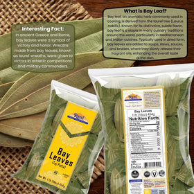 Rani Bay Leaf marks kosher, non-GMO, vegan certifications for quality.