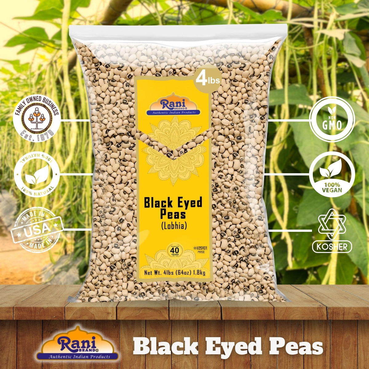 Rani Black Eyed Peas lobhia simmering in pot for a comforting stew.