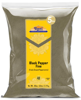 Rani Black Pepper fine powder close-up for robust seasoning and flavor