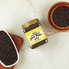 Rani Black Pepper Whole grinder-ready packaging for easy at-table use