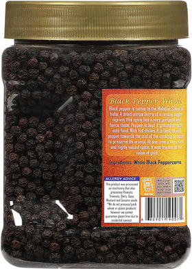Rani Black Pepper Whole jar on kitchen counter ready for seasoning