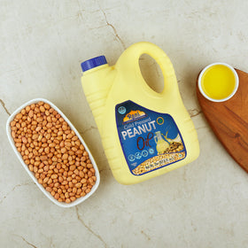 Rani Brand Peanut Oil label, highlighting kosher, vegan, and gluten-free certifications.