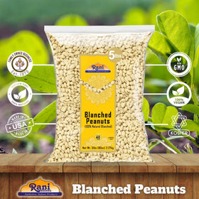 Rani Brand skinless peanut kernels close-up texture for recipes