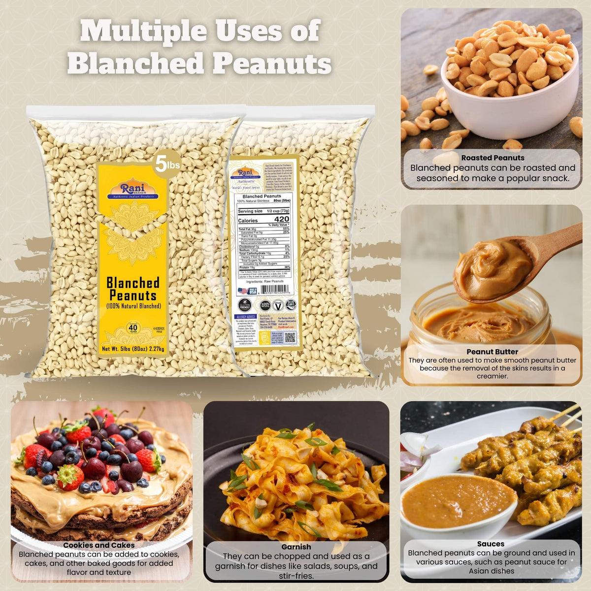 Rani Brand Spanish Grade groundnuts USA-produced quality