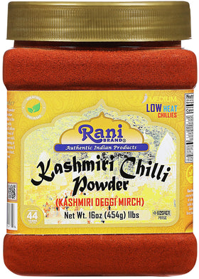 Rani Kashmiri Chilli Powder jar for color-rich curries.