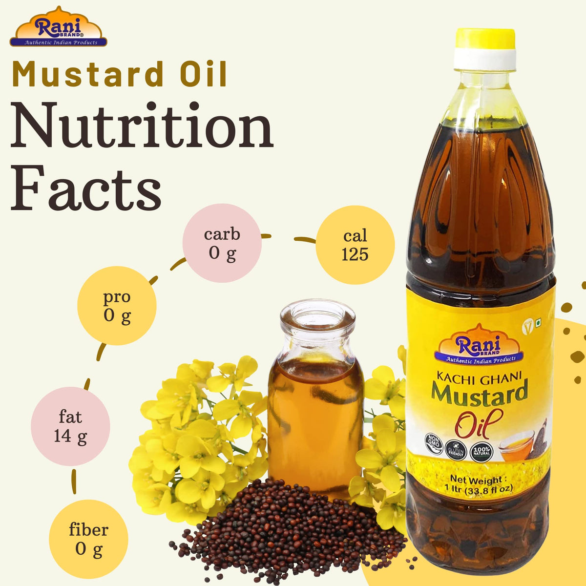 Rani Mustard Oil application on hair to show conditioning