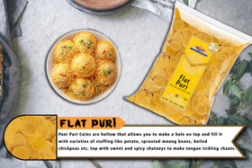 Rani Brand Pani Puri Coins serving ideas montage suggests snack options