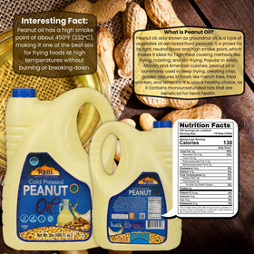 Rani Brand Peanut Oil ideal for deep-frying with high smoking point