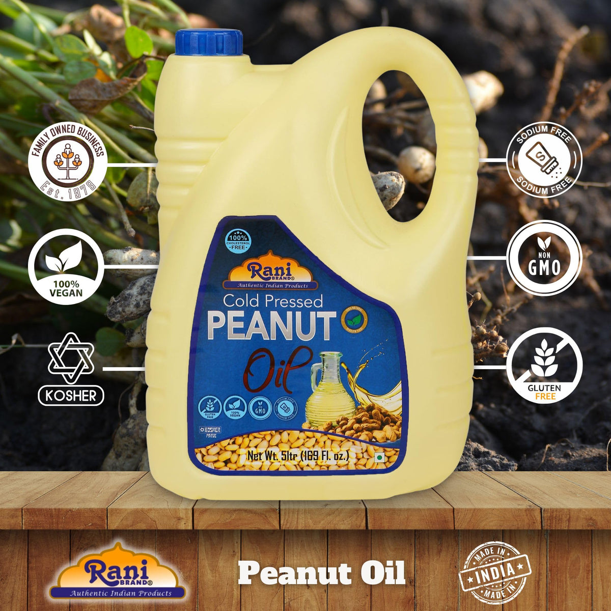 Rani Brand Peanut Oil for hair conditioning and scalp nourishment