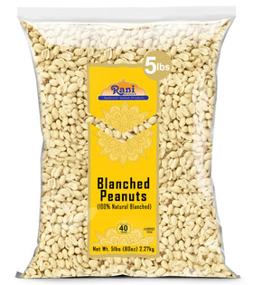Rani Brand skinless blanched peanuts in bulk for easy cooking prep