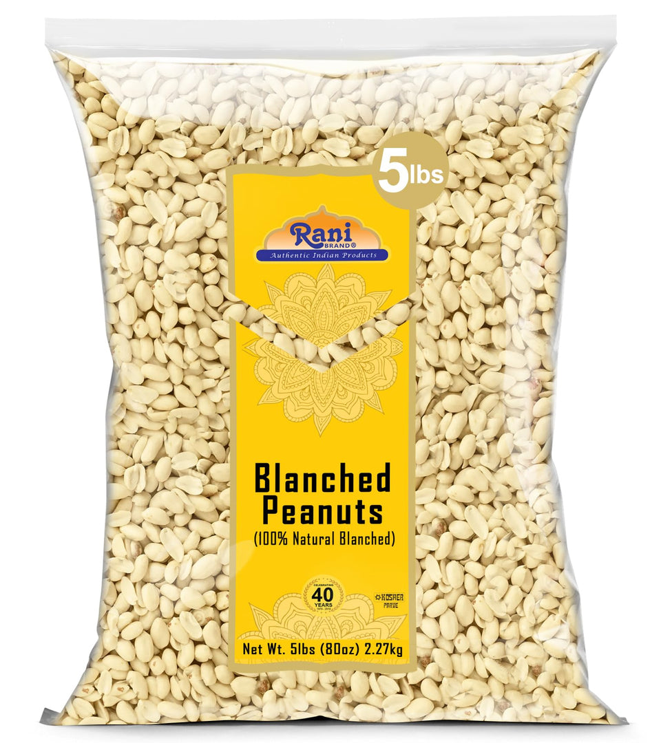 Rani Brand skinless blanched peanuts in bulk for easy cooking prep